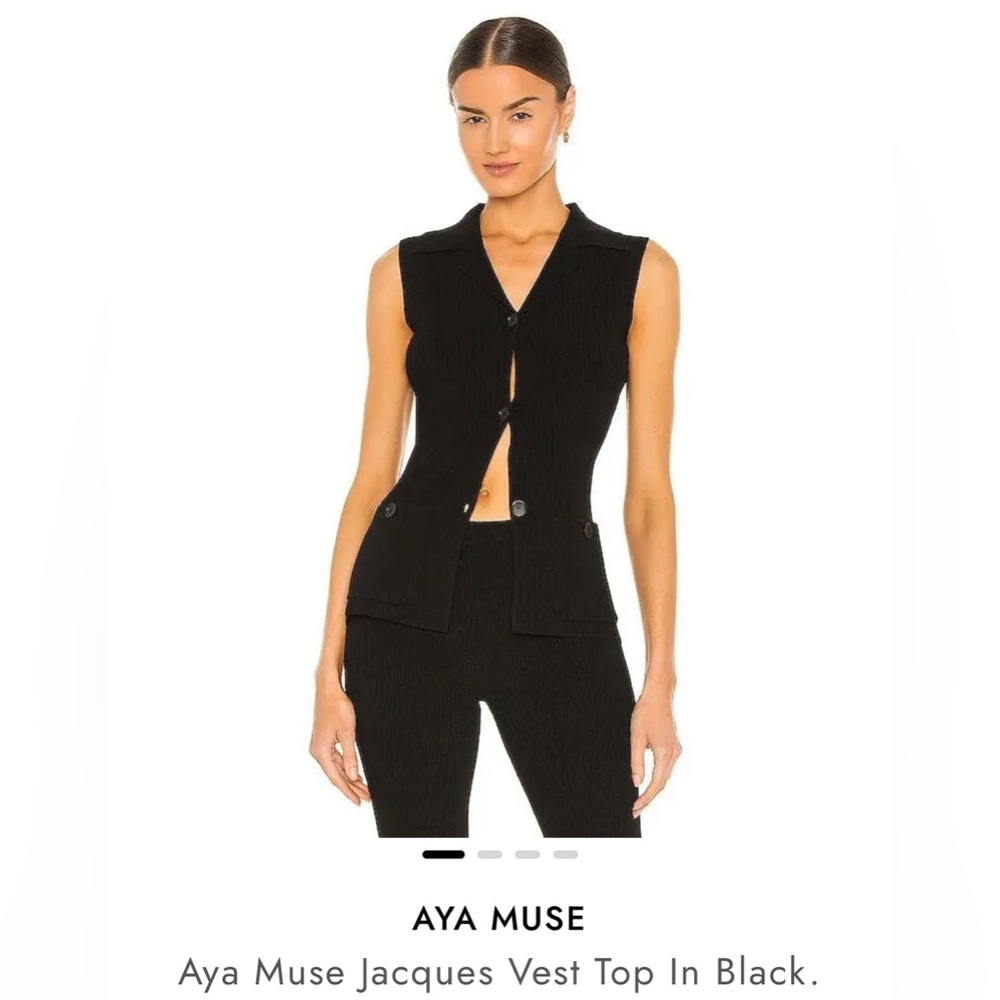 Aya Muse Jacques Vest Top In Black